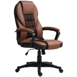 High Back Pu Executive Leather Desk Hair | Brown