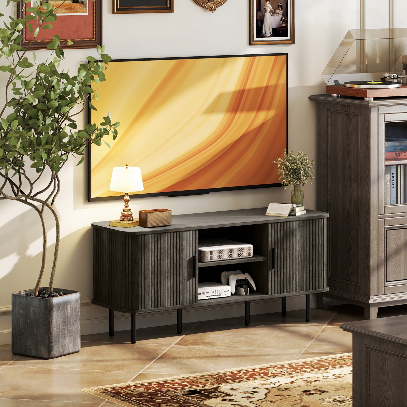 Tv Unit For Living Room, Tv Stand | Grey