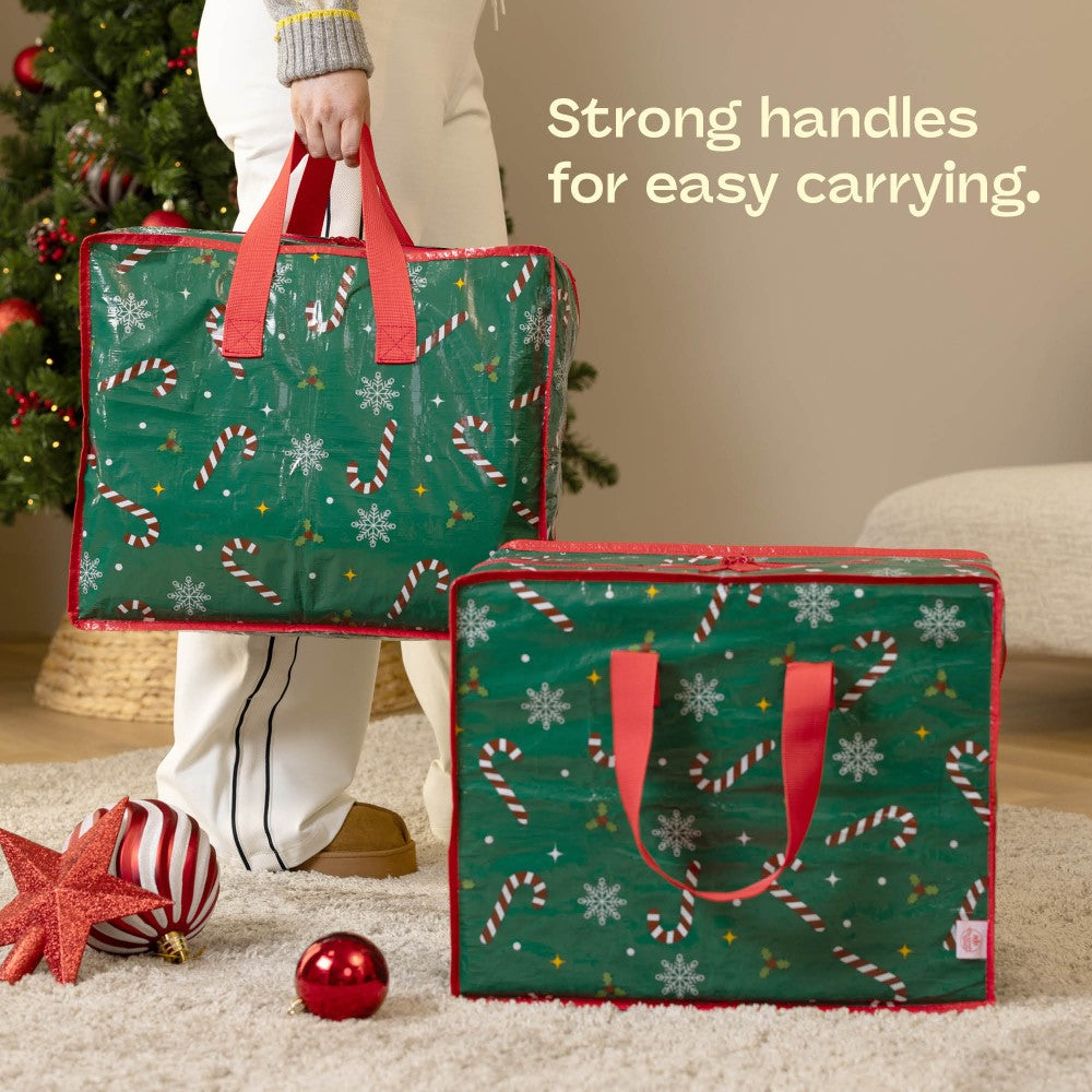 Festive Decoration Storage Bags With Zip Closure