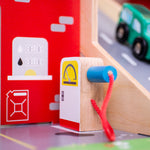 Wooden Park And Play Garage Playset, With Working Lift