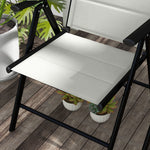 Set Of 2 Patio Folding Chairs With Adjustable Back | Gray