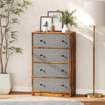 HOMCOM Chest Of Drawers, 4 Drawer Dresser For Bedroom