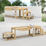 3 Pieces Wooden Dog Agility Training Equipment, Natural Wood | Natura