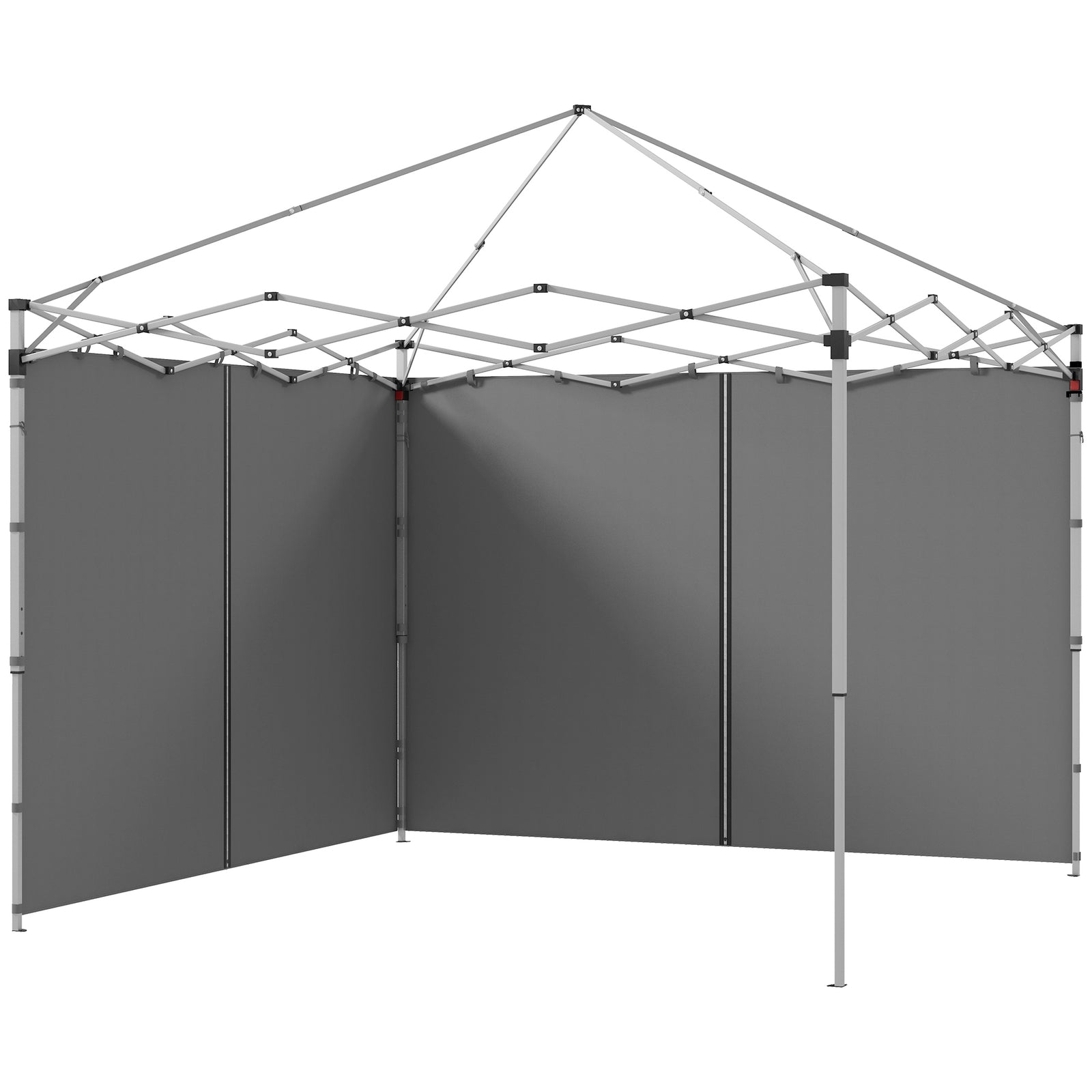 3x3(m) Or 3x6m Pop Up Gazebo Side Panels With Zipped Doors | Light Slate Gray