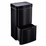 75l Sensor Recycling Bin With Food Caddy & 25 Bin Biodegradable Bags | 75L | Black