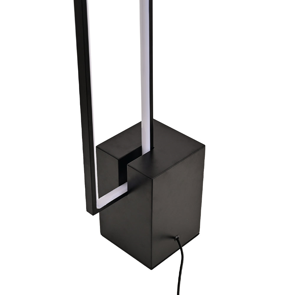 Breeins Metal Rectangular Led Floor Lamp With Black Base