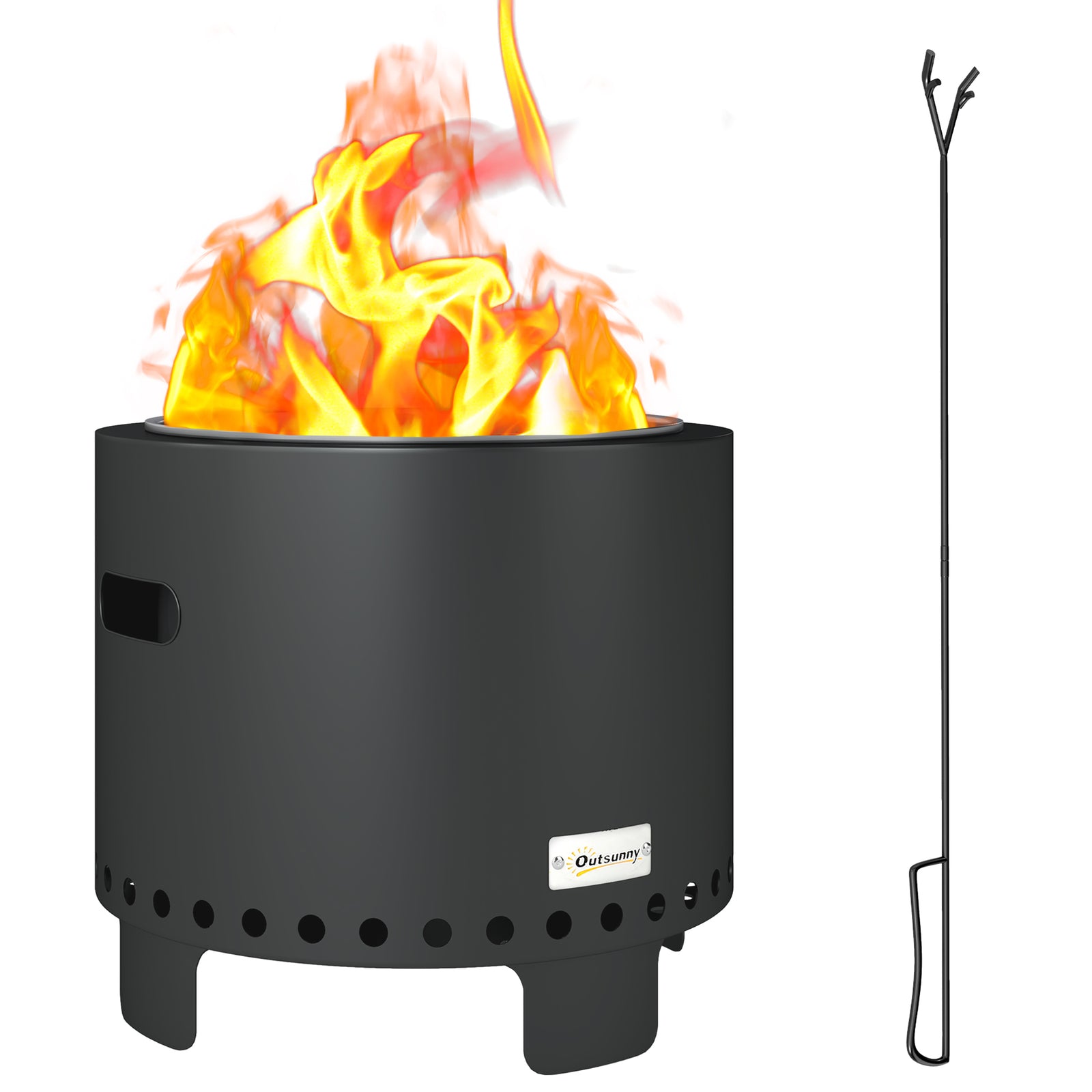 45cm Smokeless Wood Burning Firepit Metal Fire Pit