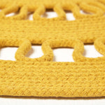 Crochet Braided Round Rug | 90cm | Mustard