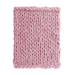 Pink Hand-woven Chenille Throw Blanket – Soft Cozy Knit Blanket For Couch, Sofa & Bed | Large | Pink