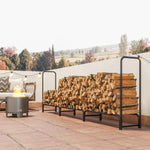 Metal Firewood Rack, Log Holder, 300 X 36 X 99 Cm | Green