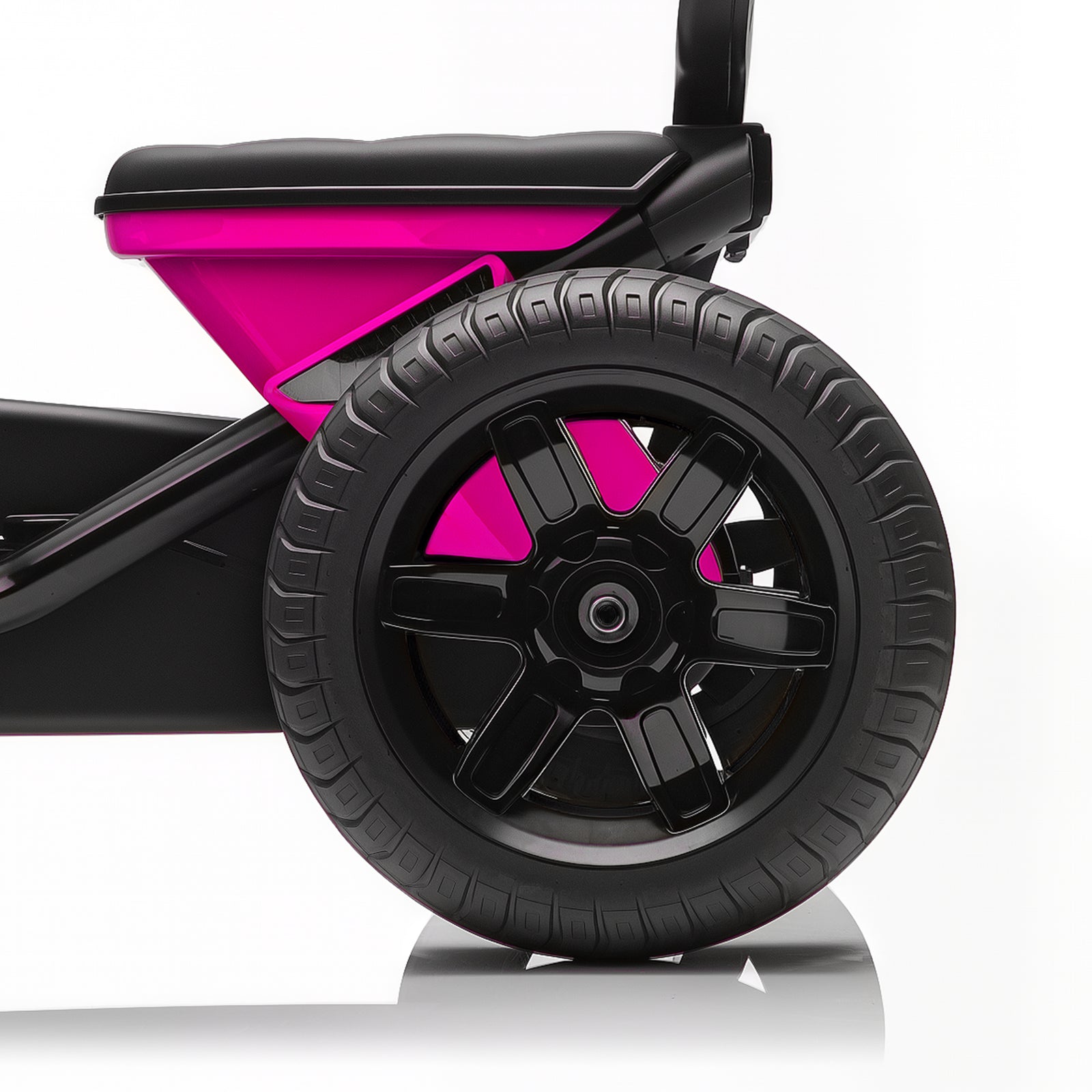 Pedal Go-kart For Kids With Silent Eva Wheels, Metal Frame | Pink