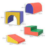 4-piece Soft Play Set, Baby Foam Block Toy Toddler 1-3 Years | Red