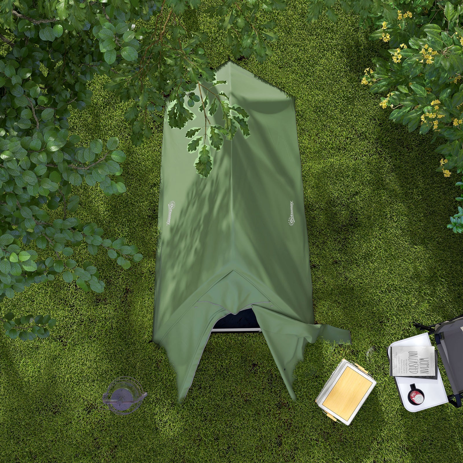 Double Layer Camping Tent For 1-2 Man, 2000mm Waterproof | Green