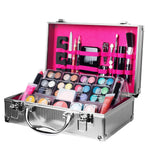 Dawn Till Dusk Make Up Large Storage 54 Piece Vanity Case Set | 54Piece | Silver