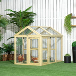 Pawhut Chicken Run, Wooden Chicken Coop W/ Combinable Design | Brown