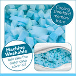 Cooling Memory Foam Pillow 70x45cm Adjustable Orthopaedic Support Washable Cover | Set-of-2 | White