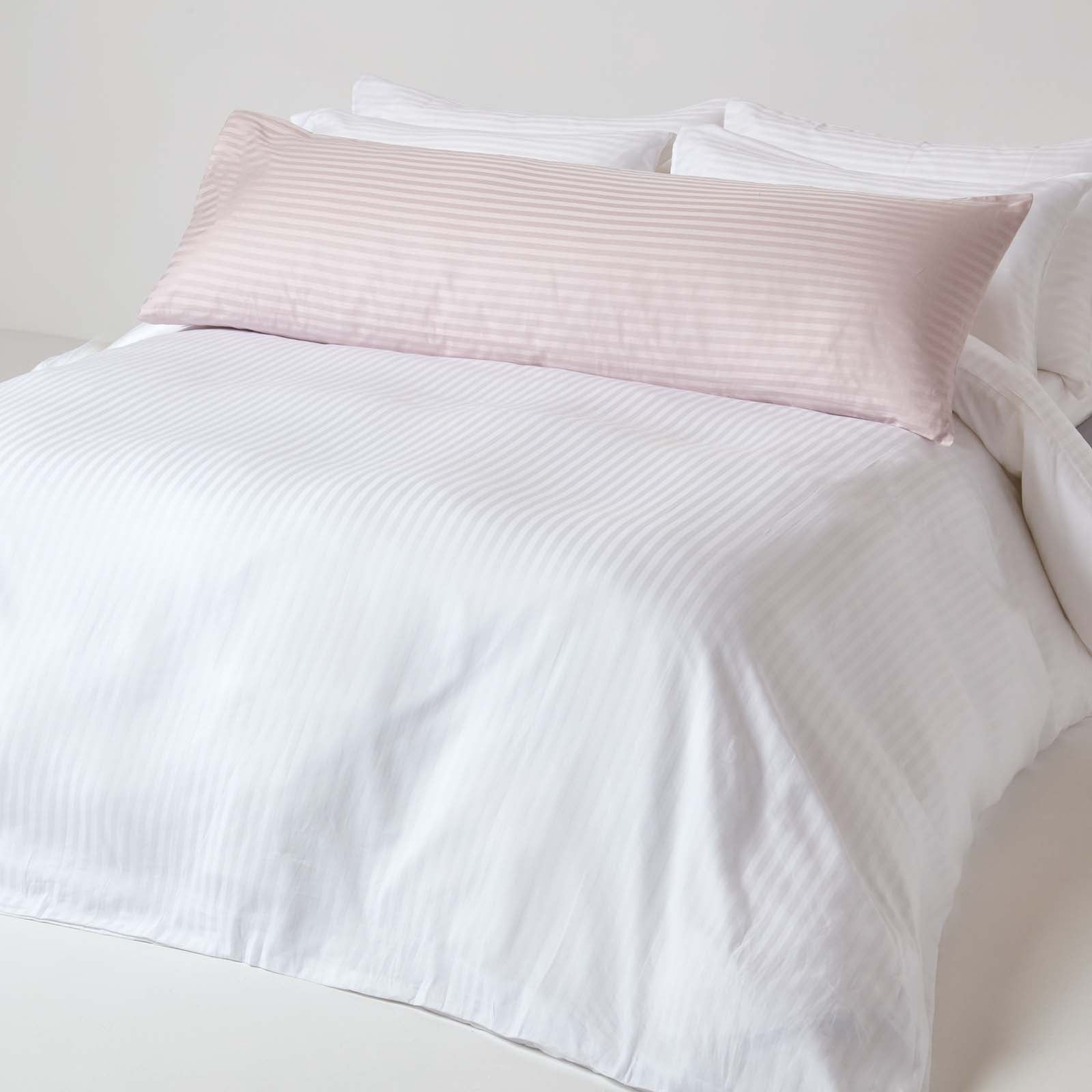 Egyptian Cotton Satin Stripe Housewife Pillowcase 330 Tc | Body | Dusky Pink