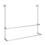 Polished Chrome Towel Rail For Glass Shower Panel | Double | Polished Chrome
