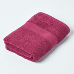 Turkish Cotton 500gsm Towel | Hand Towel | Burgundy