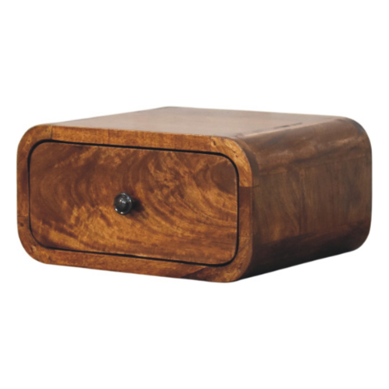 Solid Wood Avora Mini Wall-mounted Chestnut 1 Drawer Nightstand