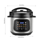 6l Smart Electric Pressure Cooker With Led Display, 1000w Multi Cooker, 12 Preset Cooking Menus, Touch Control, Non-stick Inner Pot