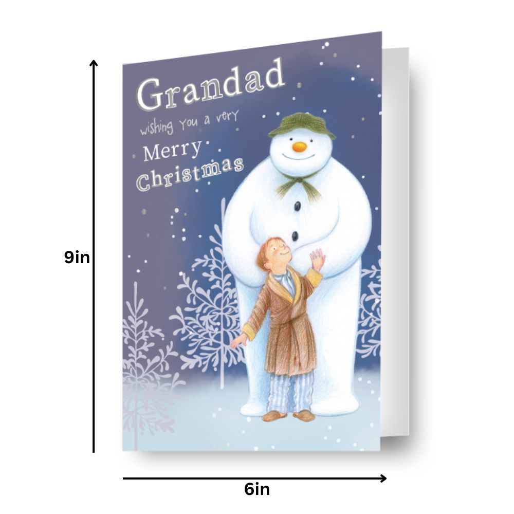 The Snowman Grandad Christmas Card Official Product