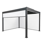 Anthracite Aluminium Pergola With White Blinds | 3m x 4m | Anthracite