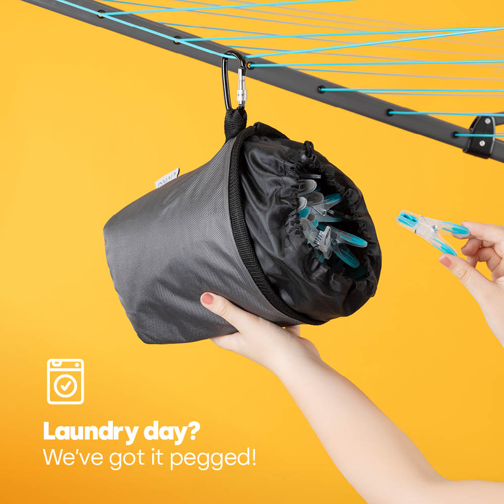 Heavy Duty Washing Line Peg Set With Storage Bag