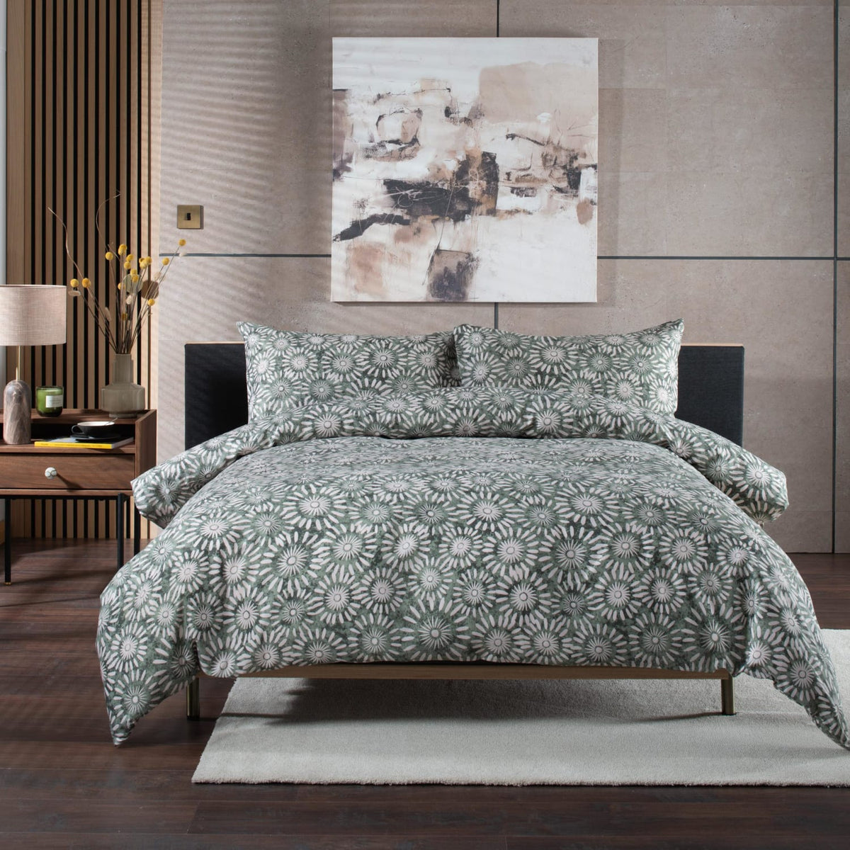Studio Thompson Sage Cotton Duvet Cover Set | Super King