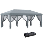6 X 3m Pop Up Party Tent Canopy With 6 Removable Sidewalls