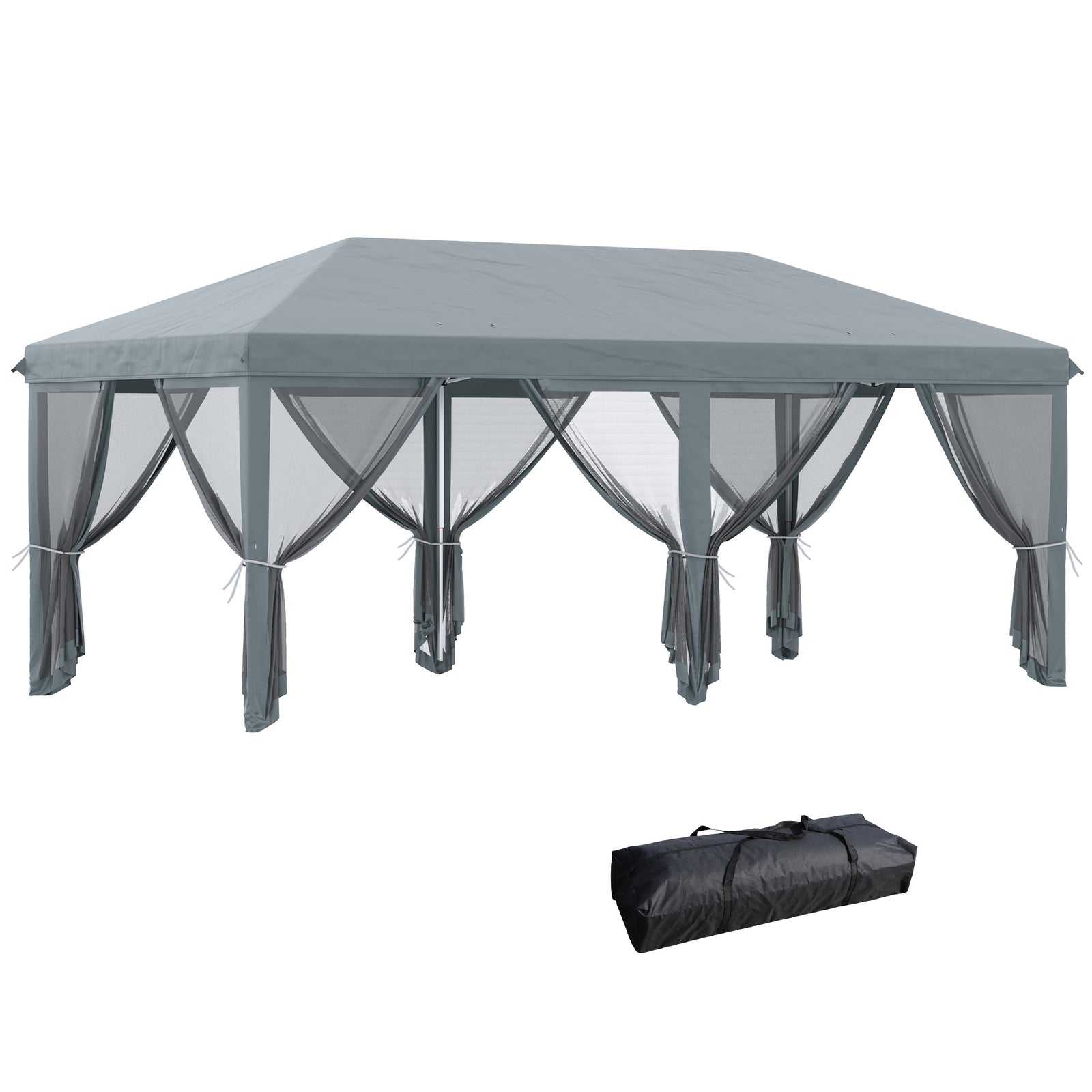 6 X 3m Pop Up Party Tent Canopy With 6 Removable Sidewalls