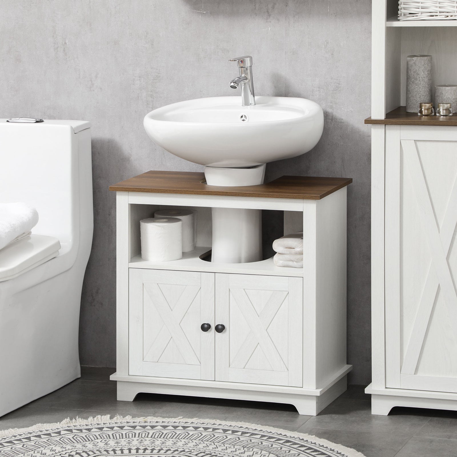 Bathroom Sink Cabinet, Freestanding Under Sink Cabinet