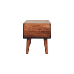 Solid Wood Amaya Nordic Style Honey Caramel Coffee Table, Open Slot, Light Brown