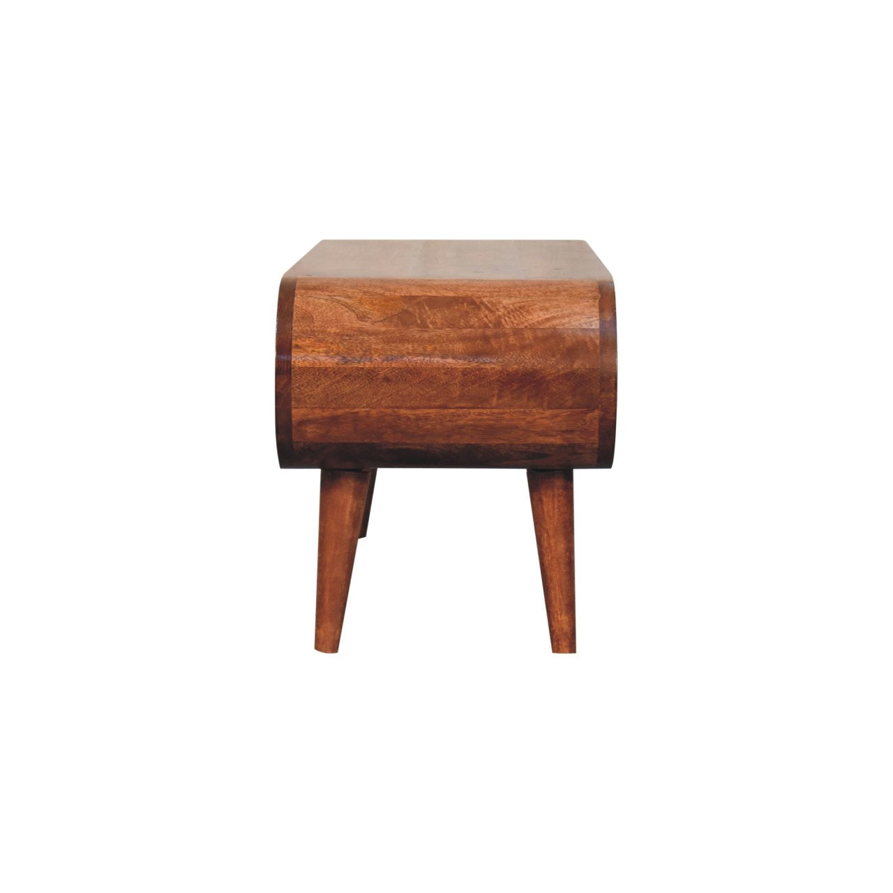 Solid Wood Amaya Nordic Style Honey Caramel Coffee Table, Open Slot, Light Brown