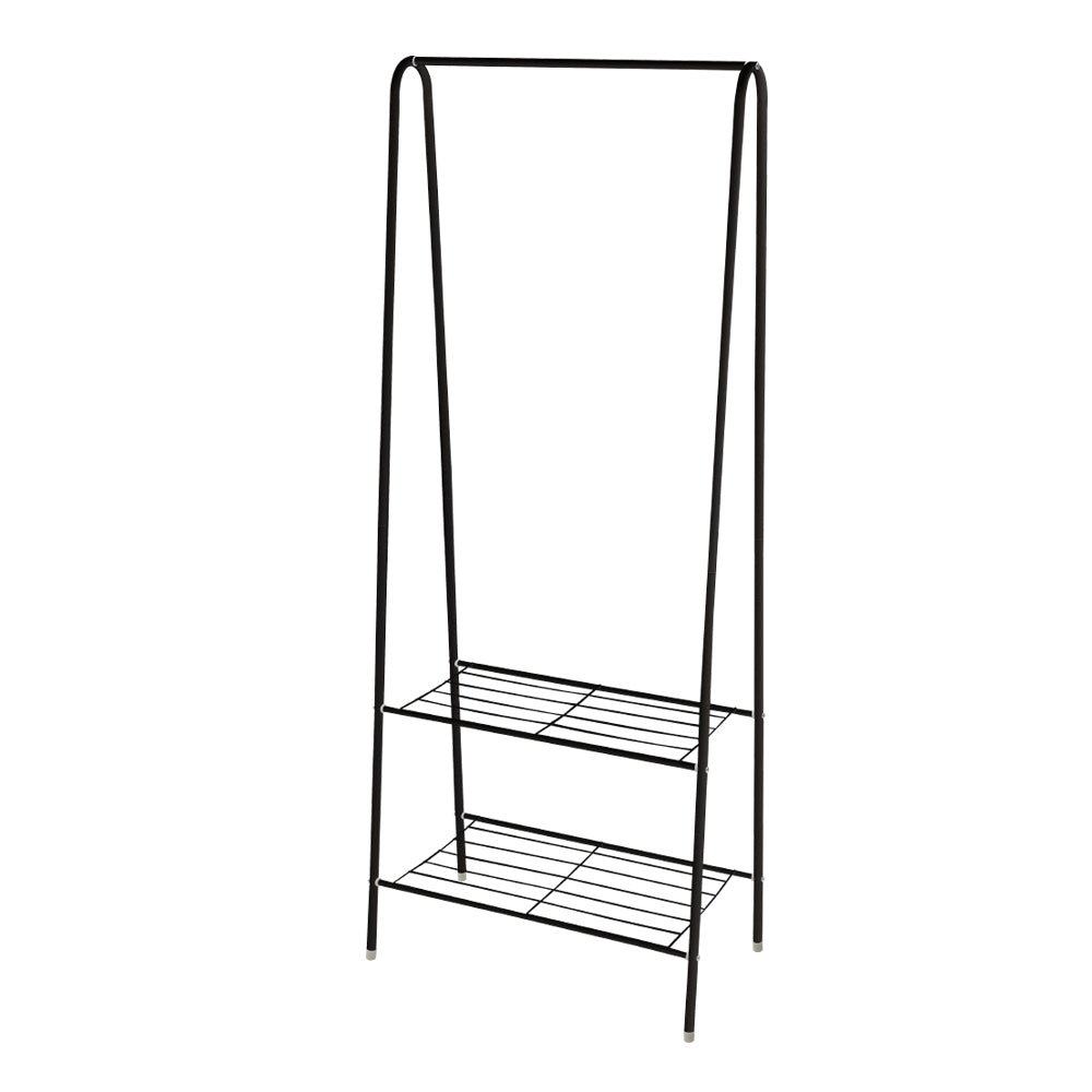 152cm Freestanding Metal Clothes Rail With Bottom Rack