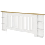 Vertical Slatted Heater Cover For Living Room | Extra Large | White