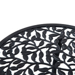 Bistro Set Garden Coffee Table Chair Outdoor Dining Set | Black