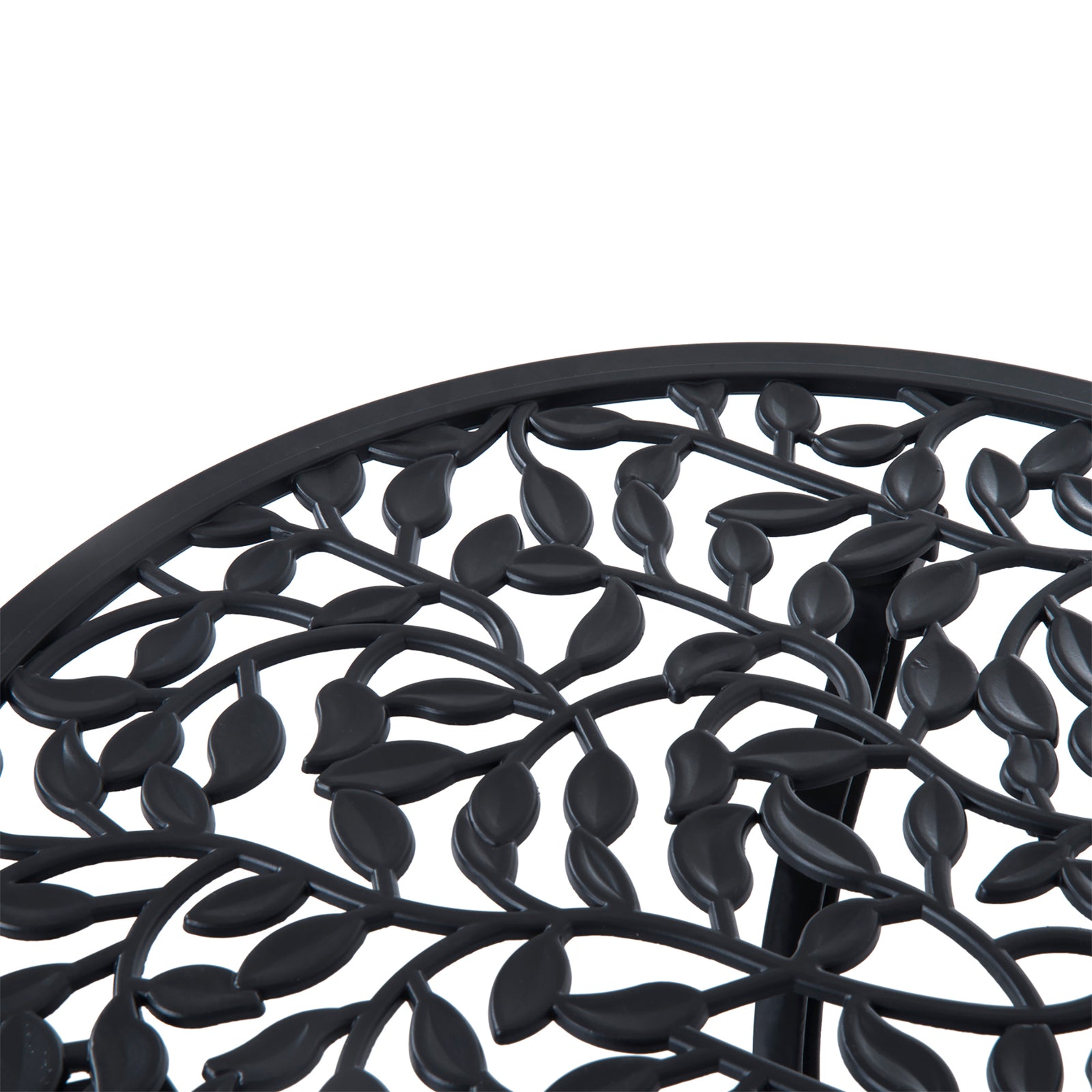 Bistro Set Garden Coffee Table Chair Outdoor Dining Set | Black