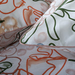 Naïve Floral 100% Cotton Duvet Cover Set With Piped Edging | Double | Multi Colour