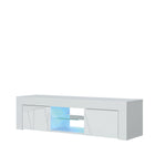 Loom Tv Unit 130cm With Led Lights | White