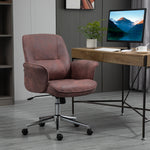 Mid Back Office Chair Swivel Home Study Bedroom | Red