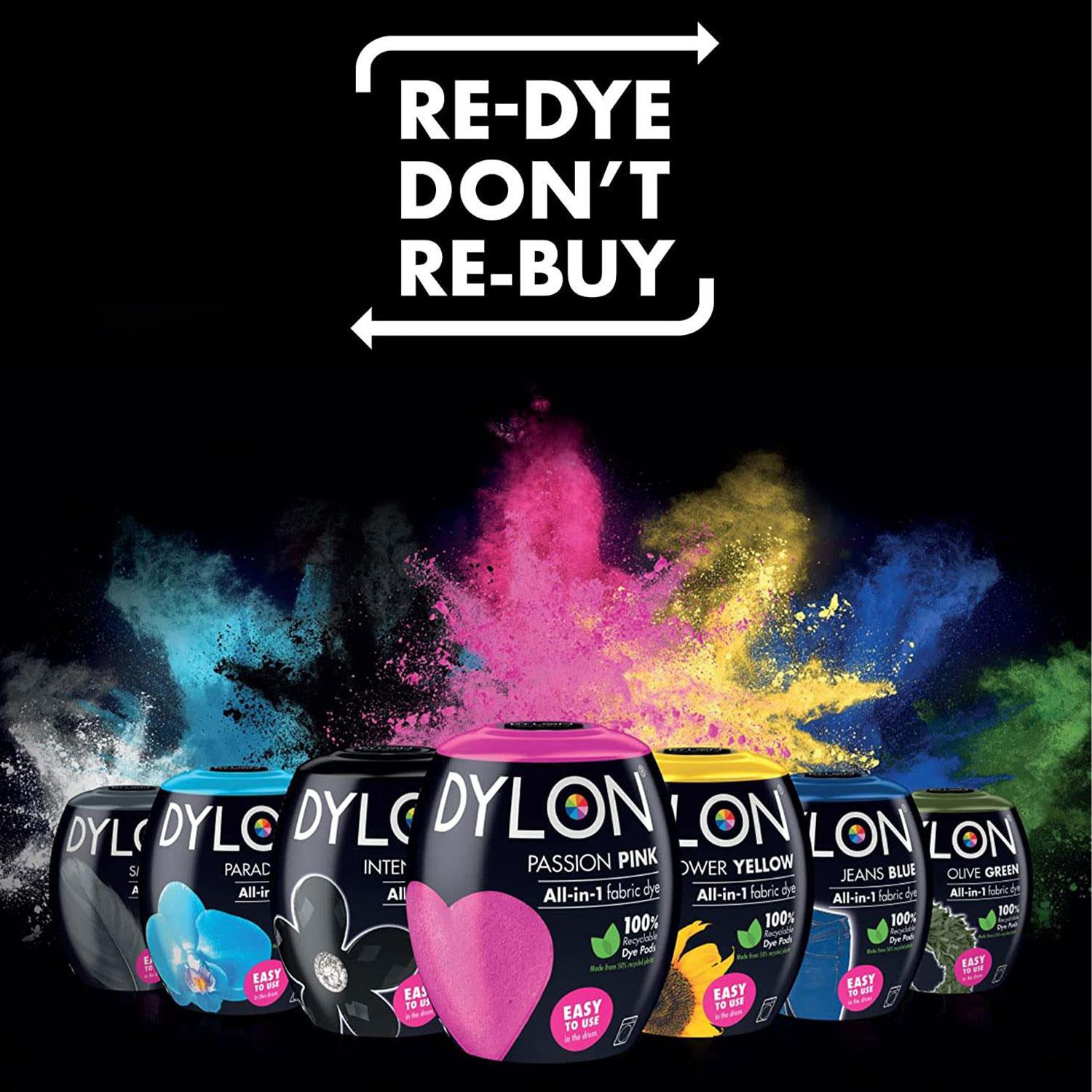 DYLON Washing Machine Fabric Dye Pod 350g For Clothes Emerald Green, 2pk