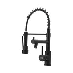 Stainless Steel Kitchen Faucet With Pull Down Spring Spout And Pot Filler | Black