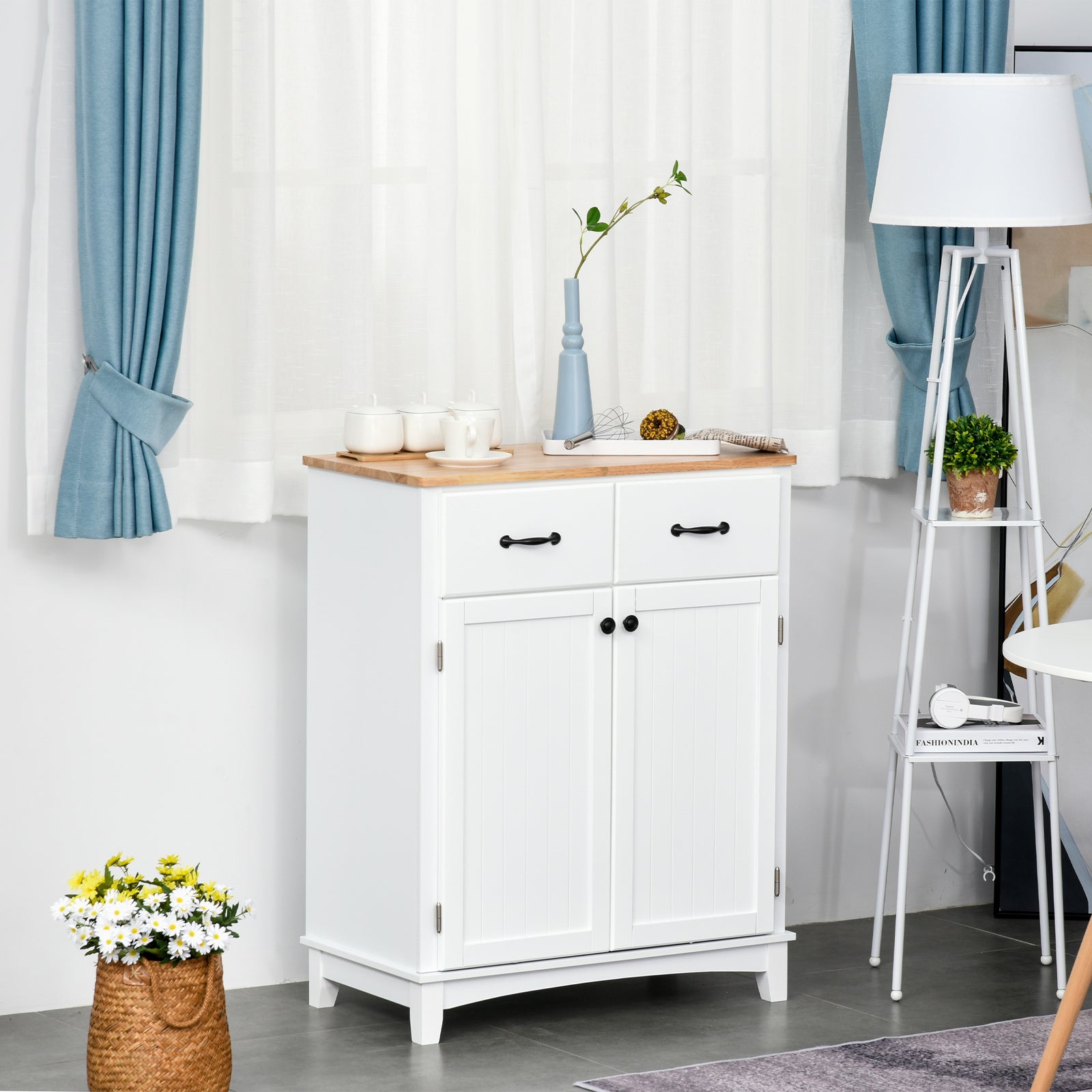 Simple Kitchen Cupboard Storage Cabinet Drawer Living Room