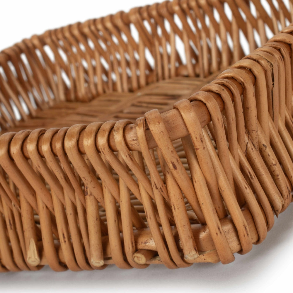 Wicker Shallow Tray | Small | Brown