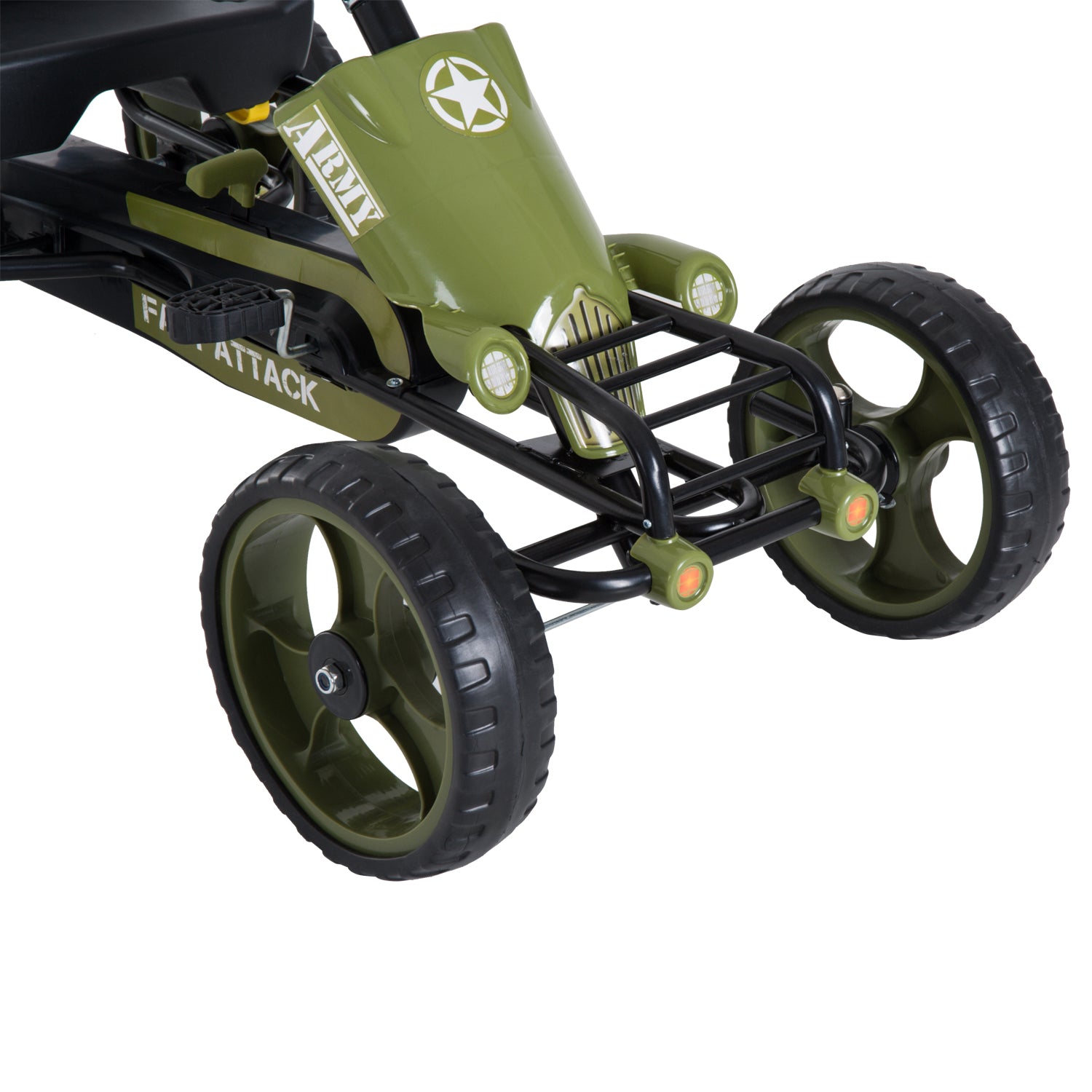Go Kart Ride On Racer W/hand Brake Pedal