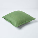 Cotton Rajput Ribbed Cushion Cover | 60cm x 60cm | Dark Olive