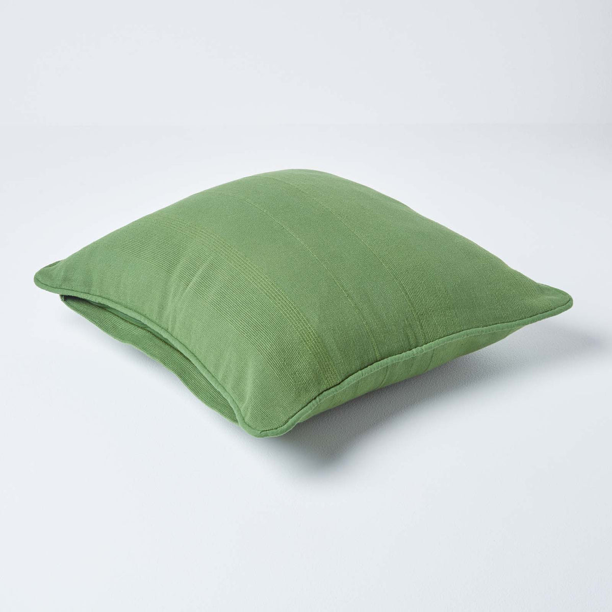 Cotton Rajput Ribbed Cushion Cover | 60cm x 60cm | Dark Olive