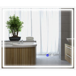 60x50/90x70cm Dimmable Bathroom Mirror With Led Lights | Medium | Silver