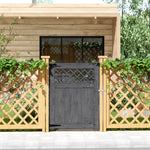 90cm W X 90/120/150/180cm H Rhombus Garden Wood Fence Gate | 120cm